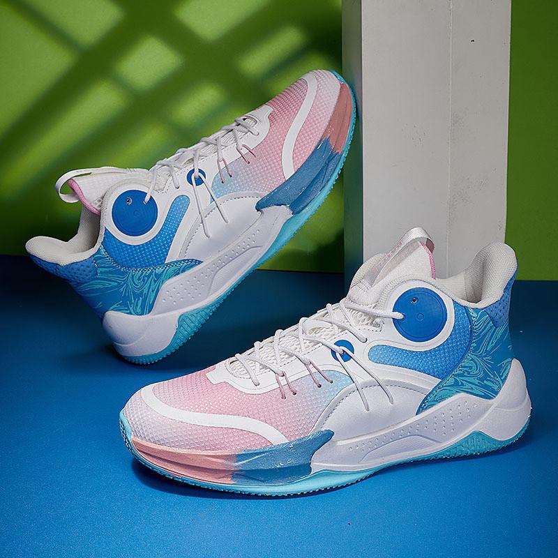 Basketball Shoes Men Summer Breathable Mesh Running Sneakers With Nonslip Soles For Youth Sports