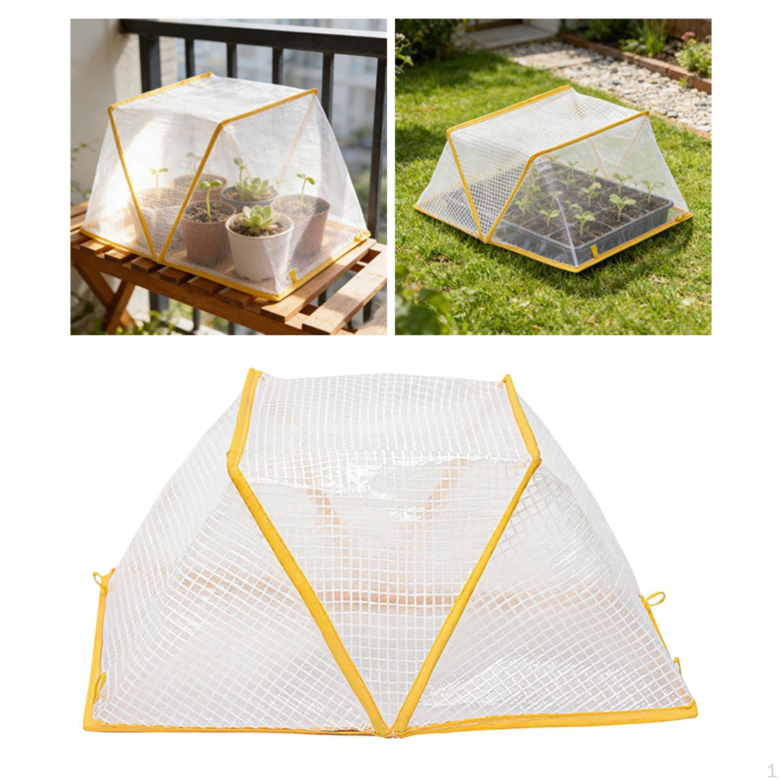 Plants Net Cage Guard Foldable Frost Cover Tent 49cmx38cmx22cm