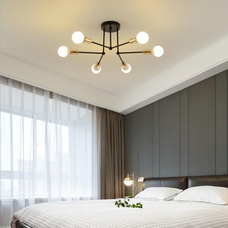 6/8 głowice LED lampa sufitowa do salonu Nordic światło kopuły oświetlenie do dekoracji domu oświetlenie naturalne żyrandol;