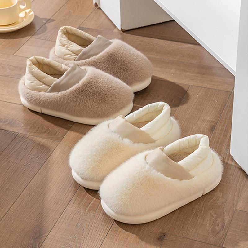 Cotton Slippers Autumn and Winter Home Couple Warm Home Plush Confinement Cotton Shoes