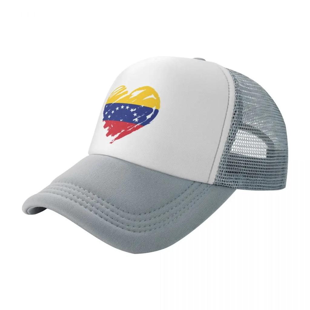 I Love Venezuela Pool Party Mesh Baseball Caps Unisex Unisex Female Beach Dad Hats Hip Hop Trucker Cap