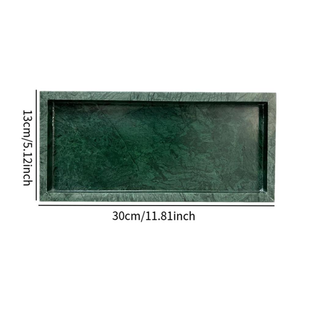 Marble Stone Serving Tray Lotion Cosmetics Jewelry Organizer Marble Elegant Jewelry Tray for Club Dresser Office Kitchen Home