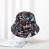 Bedruckter Sonnenschutz Graffiti Fischerhut mit windabweisendem Stoff für alle Jahreszeiten