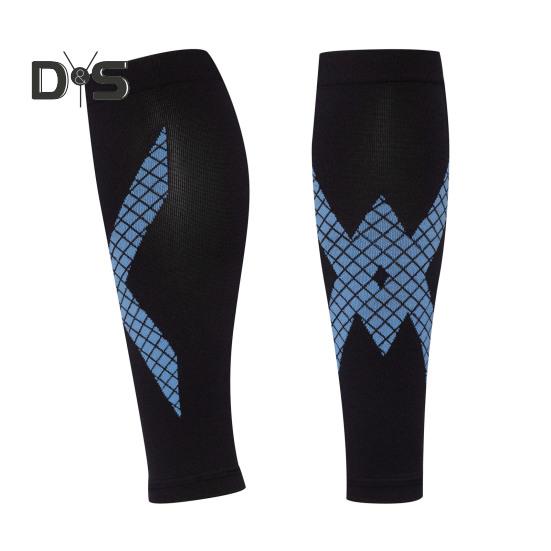 

Рукава для ног, компрессионные длинные рукава до колена, защита от ультрафиолета, рукава для ног для мужчин и женщин, спортивные баскетбольные футбольные накладки на ноги L синий/чёрный