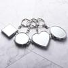 Makeup Mirror Folding Mirror Key Chain Double Sides Cosmetic Mirror Keychain  Cosmetic Tool
