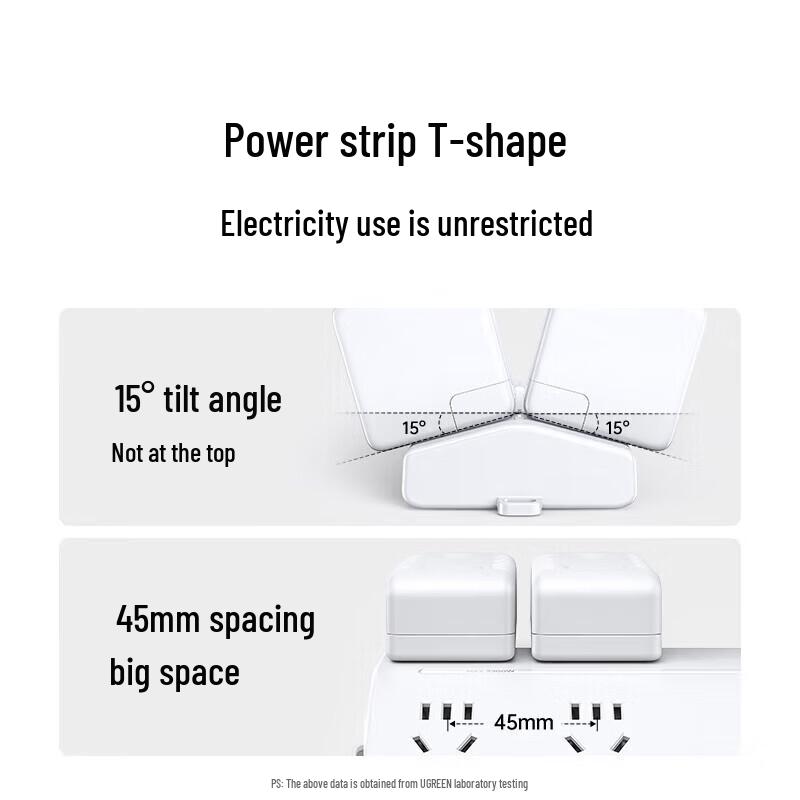 Ugreen T600 5-Outlet Power Strip CN Plug (adapter Included)