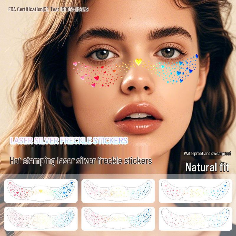 Waterproof Temporary Tattoo Stickers - Freckle, Heart, Butterfly Designs