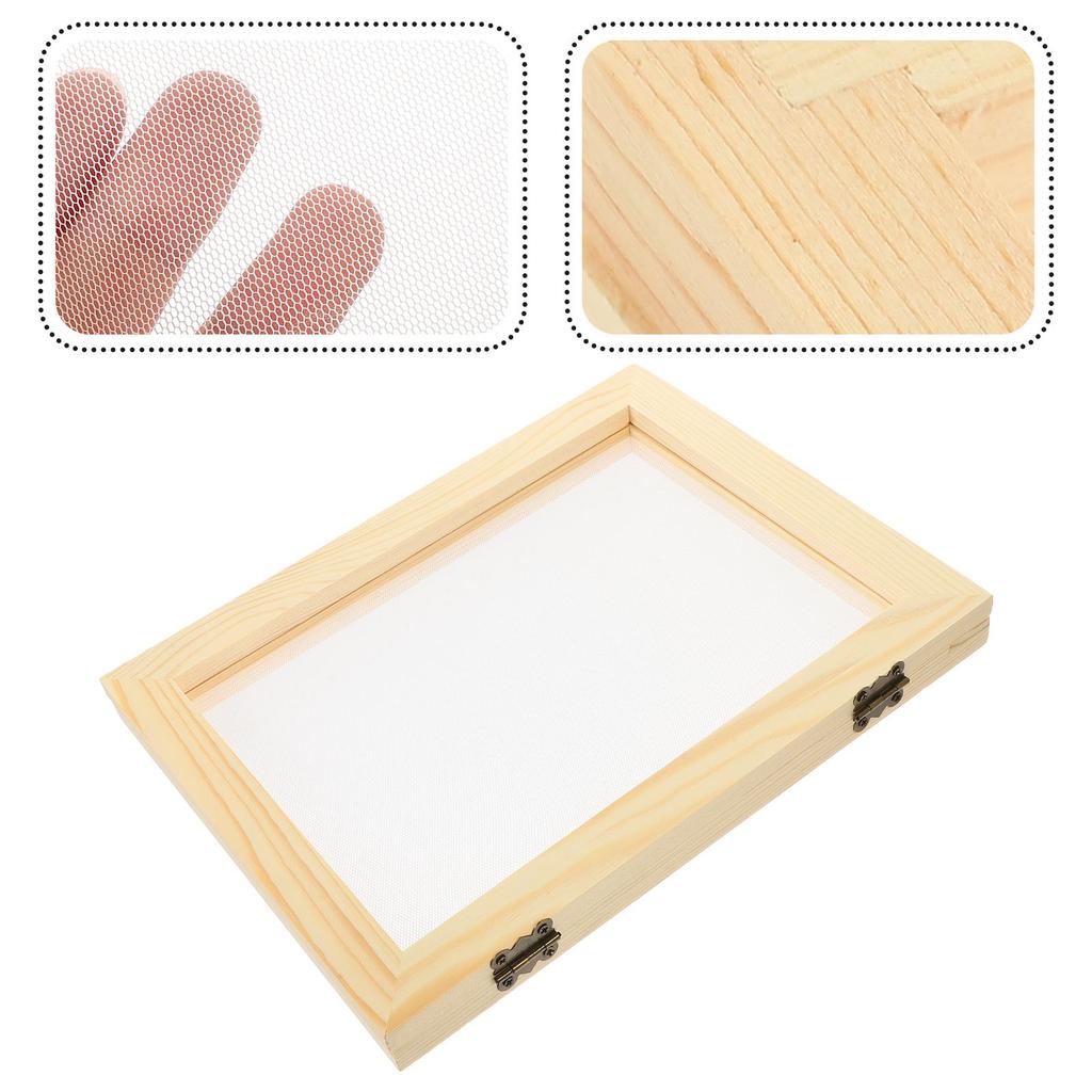 Wooden Mould Papermaking Craft Deckle Printing Toys Paper Making Frame Screen Diy Handmade Kit Kids Mold Tools For Frames Make