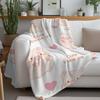 Cute Pig Pink Fleece Blanket Warm And Soft Suitable For Bedroom Living Room Sofa Bed Office Travel Camping
