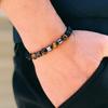 Noter Stylish Onyx Stone Bracelet For Men 8mm Natural Howlite Tiger Eyes Braslet Hematite Healing Braclet Leisure Pulseira Joias
