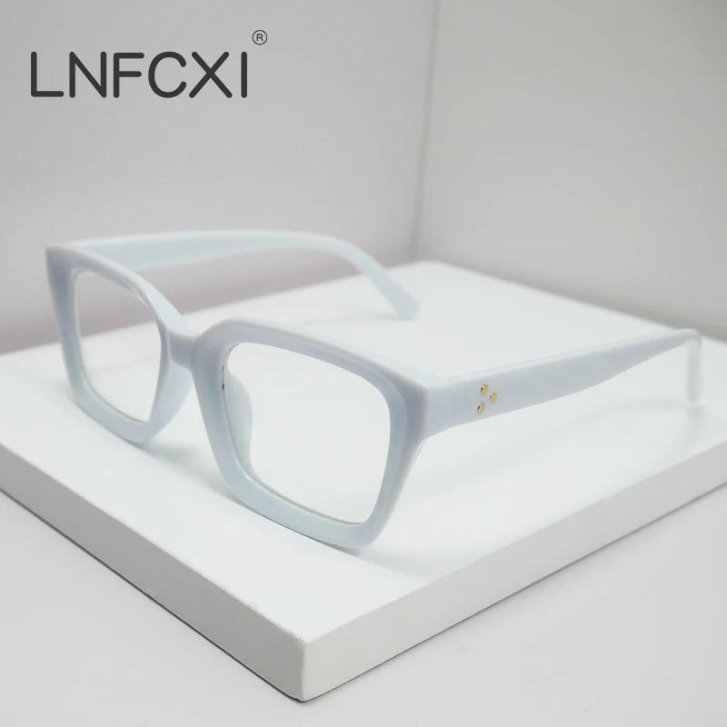 Quality Anti-Blue Light Retro Rivets Square Women Glasses Frames Fashion Optical Eyeglasses Frame Men