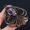 Octopus Amethyst Pendant Amethyst Gemstone Pendant Copper Wire Wrapped Pendant Jewelry Amethyst Jewelry Gift For Her Mother Animal Jewelry