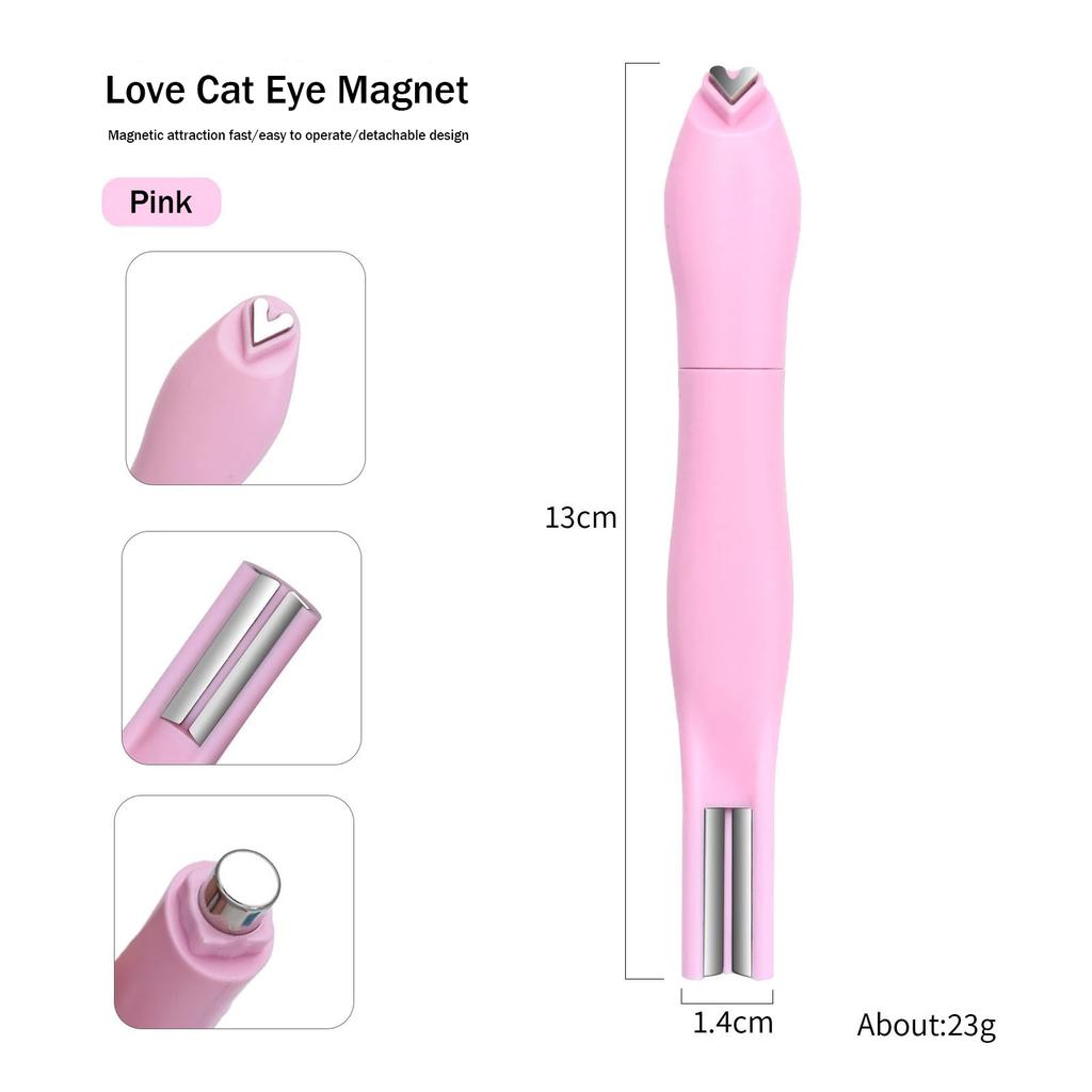 3D Love Heart Nail Magnet 3in1 Cat Eye Effect Double Line Moon Snake Pattern French Nail UV Attraction Magnetic Stick Manicure