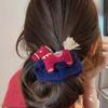 Embroidered Cartoon Animal Hair Rope Large Intestine Circle Bun Rubber Bands Horse Scrunchie  Women