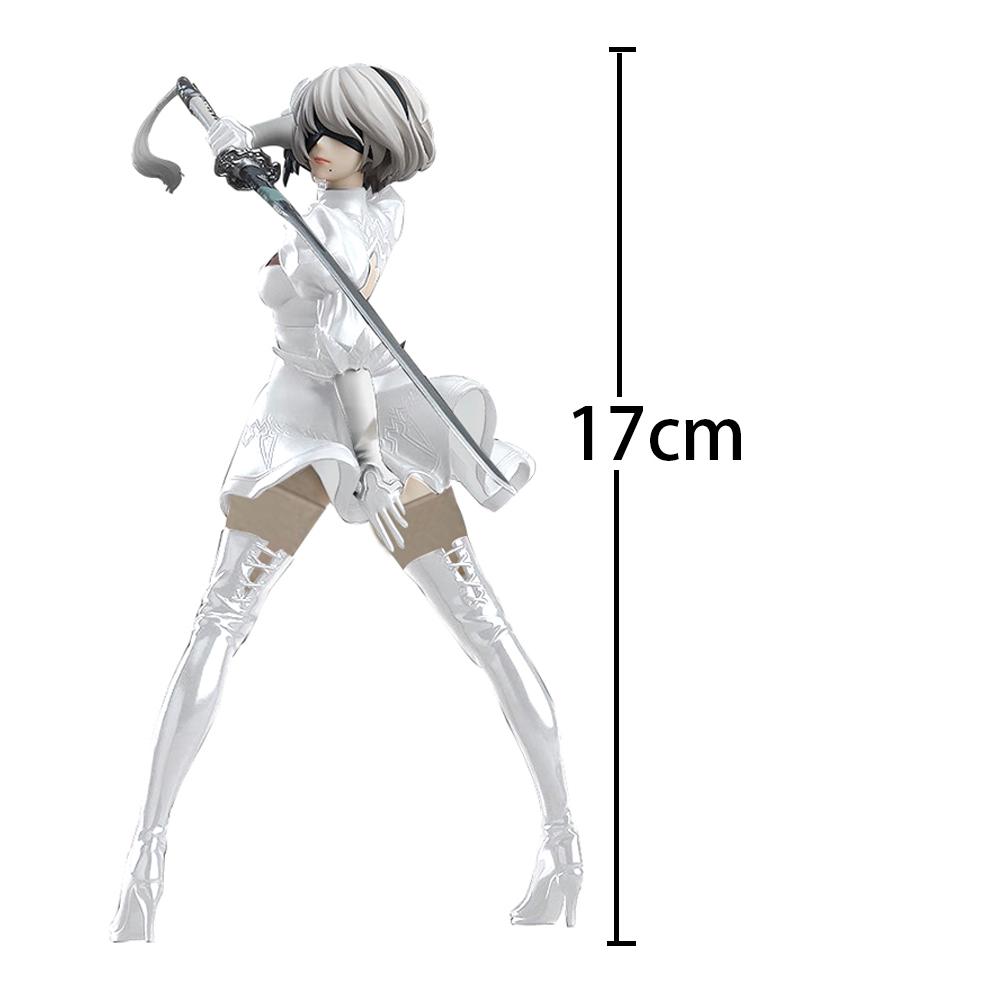 

Игровая фигурка 2B стоящая Фигурки действия Фигурка A2yorha Фигурка 9Syorha ПВХ модель Украшение для взрослых Коллекционная модель Игрушка Подарок 21,5 см 15-21.5cm