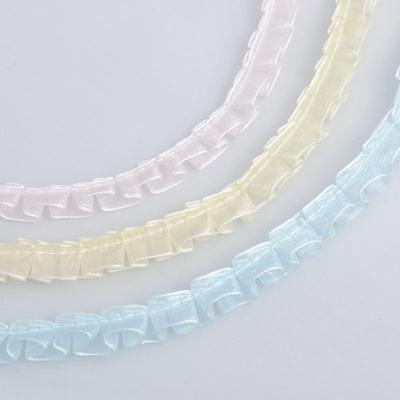 1cm Wide Transparent Chiffon Ribbon Lace Pet Clothing Hat Accessories Handmade Decorative Materials Ruffled Lace Ribbon Bow DIY Flower Handmade