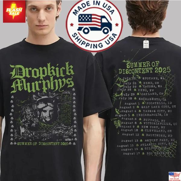 New Apparel Dropkick Murphys Summer Of Discontent Tour 2025 T-Shirt Unisex T-Shirt S