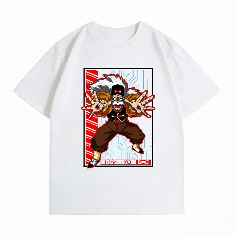 Unisexs Clothing New 100 Cotton Summer TShirt Bandai Dragon Ball Unisexs TShirt Dr Gero Print Casual Unisexs TShirt S
