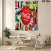 Cocacola Bottles Ice Bucket Tapestry Wallmounted Fashion Print Atmospheric Background Cloth Wall Decoration Wall Covering Decoration