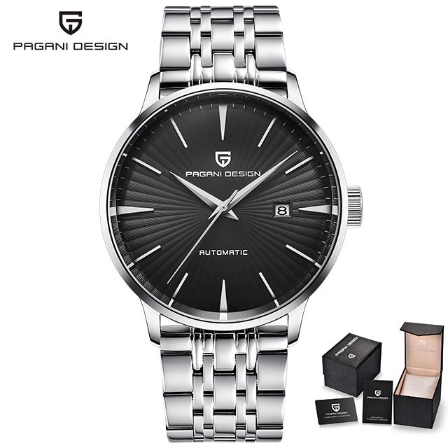 Pagani Design Menn Business Mechanical Watches for Men Waterproof Dress Watch Luxury Rustfritt stål Automatisk Armbåndsur