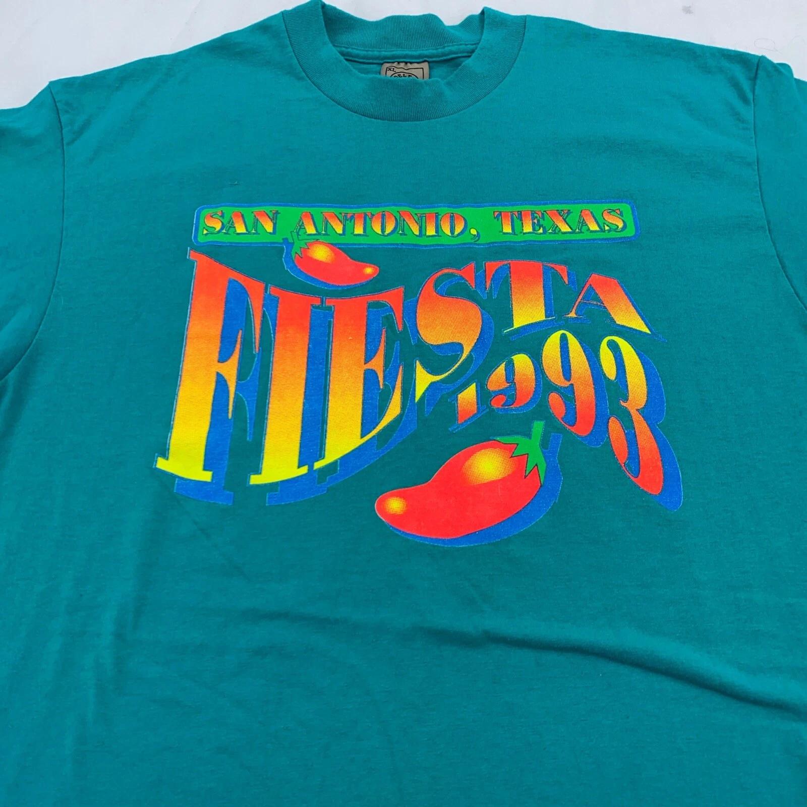 

vintage 1993 SAN ANTONIO TEXAS FIESTA T-Shirt MEDIUM/LARGE soft 90s L