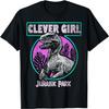 Jurassic Park Distressed Teal Raptor Clever Girl Short Sleeve T-Shirt