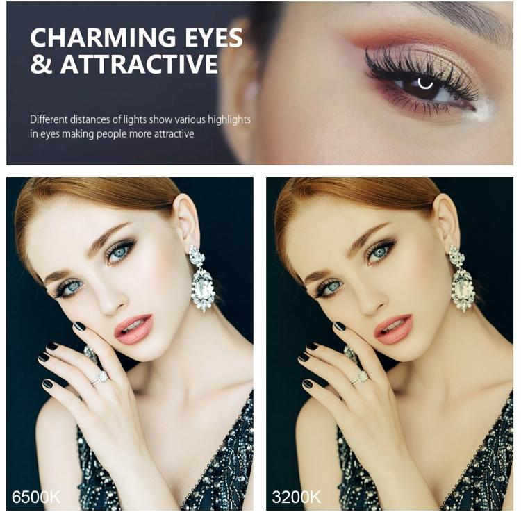 PULUZ 10.2 Inch 26cm USB 3 Modes Dimmable LED Ring Vlogging Selfie Beauty Photography Video Lights with Tripod Ball Head & Phone Clamp