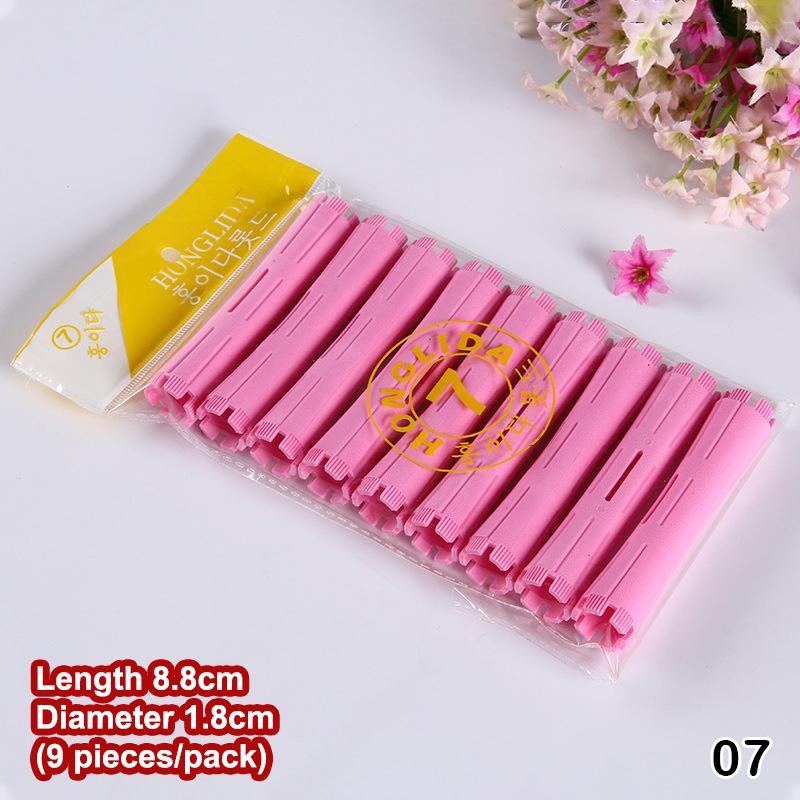 6/9Pcs Hair Perm Rods Cold Wave Perming Rods Heatless Non-Slip Hollow Design Hair Rollers Diy Curlers Barber Shop Hair Styling