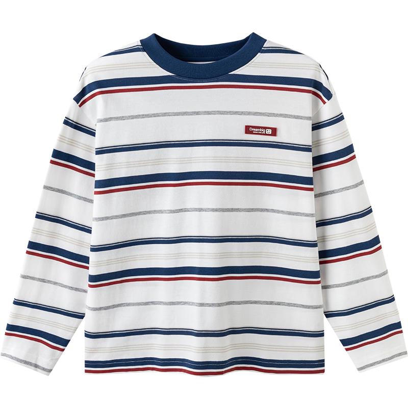 Balabala Kids  Striped Pure Cotton Long-Sleeve T-Shirt 110