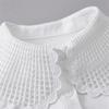 Breathable Cotton Polyester False Collar With Peplum Shoulder Design Easy To Wear Fashion Neckpiece For Daily Outfits