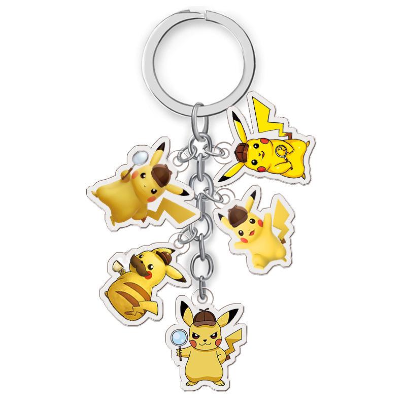 Transparent Pikachu Acrylic Keychain Set - Anime Merchandise 2.7 cm