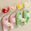 Cartoon Sausage Mouth Slippers Hook Bathroom Slipper Shelf Wall Mounted One Piece Shoe Rack Space Saving Shelf Bathroom Hanging