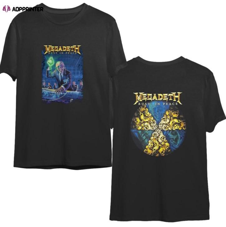Rust In Peace Graphic Tee - Vintage Album Inspired Shirt Double Sided