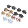 Women's Ins Small Oval Frame Sunglasses Men UV Proof Outdoor Metal Sun Shades Girls Female Luxury Design Retro Travel Eyewear