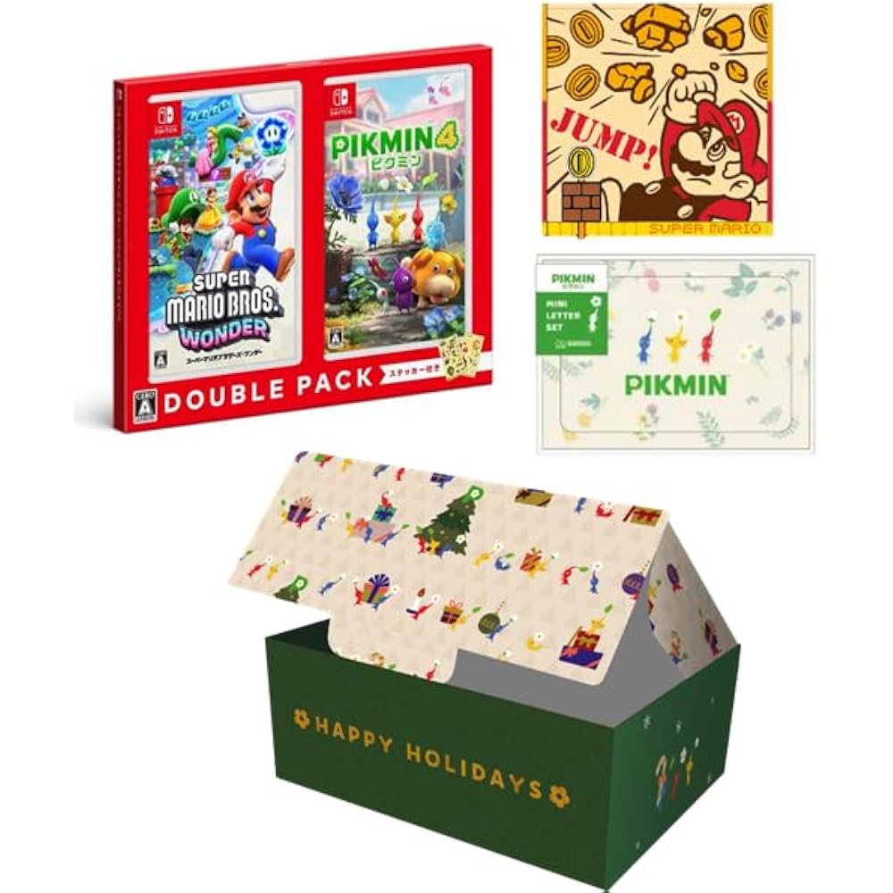 [Pikmin Original Design Gift Box Included] “Super Mario Bros. Wonder Pikmin 4” Double Pack - Swit...