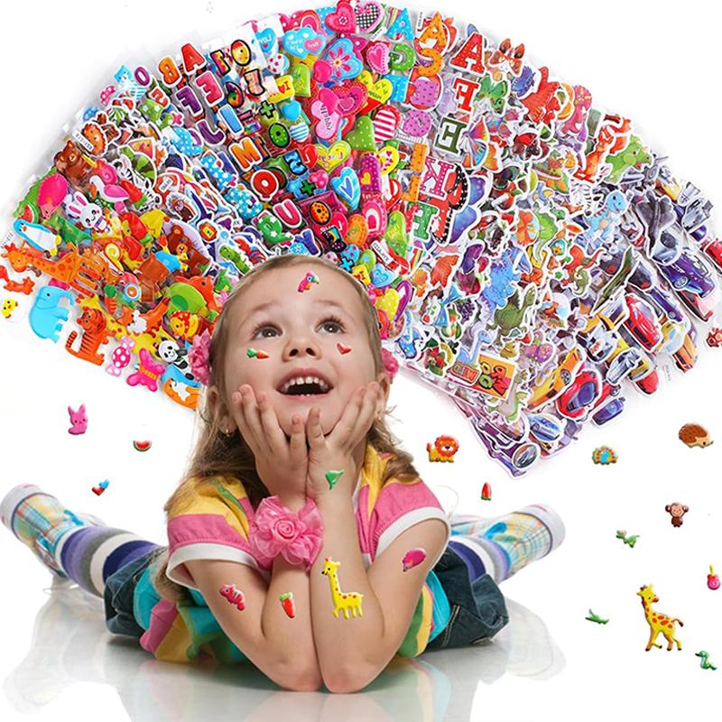 12pcs/set 3D Bubble Sticker Stationery Stickers Office Educational Supplies Scrapbook Album Decoration School Student Reward TMZ