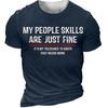 Men's 3D Printed T-Shirt Alphabet Pattern Printing Short Sleeve O-Neck Pullover Casual Top