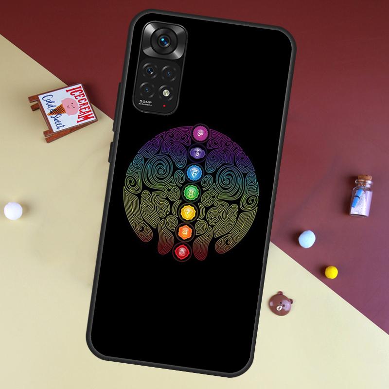 Mandala Chakra Insist Yoga Case For Xiaomi Redmi Note 10 11 Pro Cover For Redmi Note 12 8 9 Pro 11S 10S 9S 9A 9C 10C