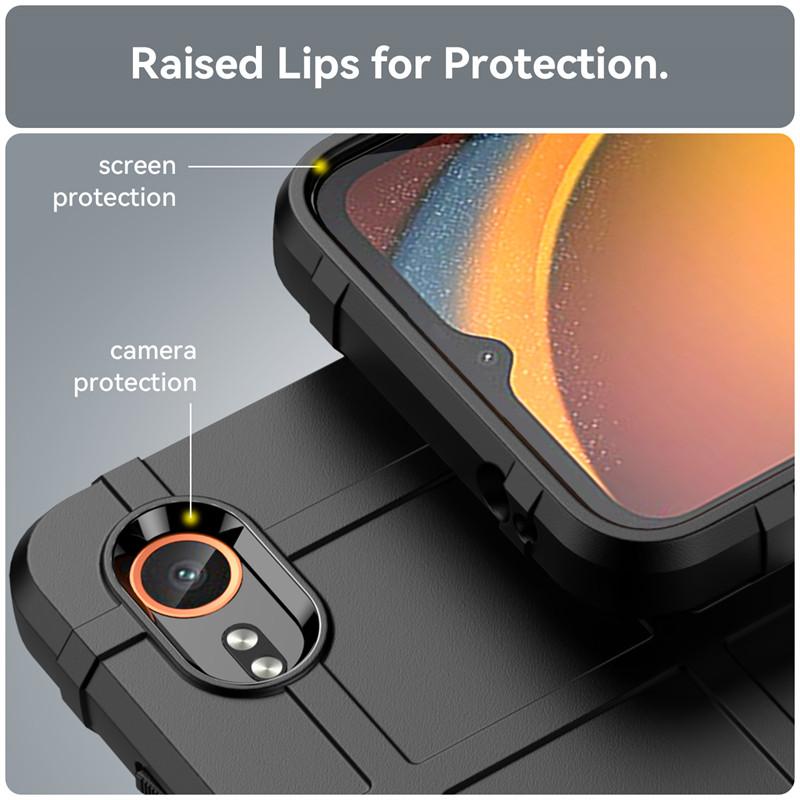 Samsung Galaxy XCover7 Kılıfı Samsung Galaxy XCover7 Kapak Darbeye Dayanıklı Zırhlı Kauçuk Kaymaz Telefon Kılıfı Samsung Galaxy XCover7