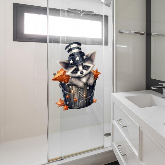 Halloween Window Sticker Removable Static Cling Sticker Cartoon Animal Dwarf