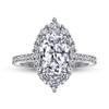 Lindon Classic 925 Sterling Silver  Zircon Ring Ladies Jewelry Wedding Promise Party Gift
