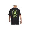 Nike Sb Chain Print Skateboard T-Shirt Men Tops Black FJ1140-010