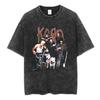 Korn Follow The Leader 20Th Anniversary Washed T Shirt Metal Gothic Rock Band T Shirts Men Vintage Oversized T-shirt