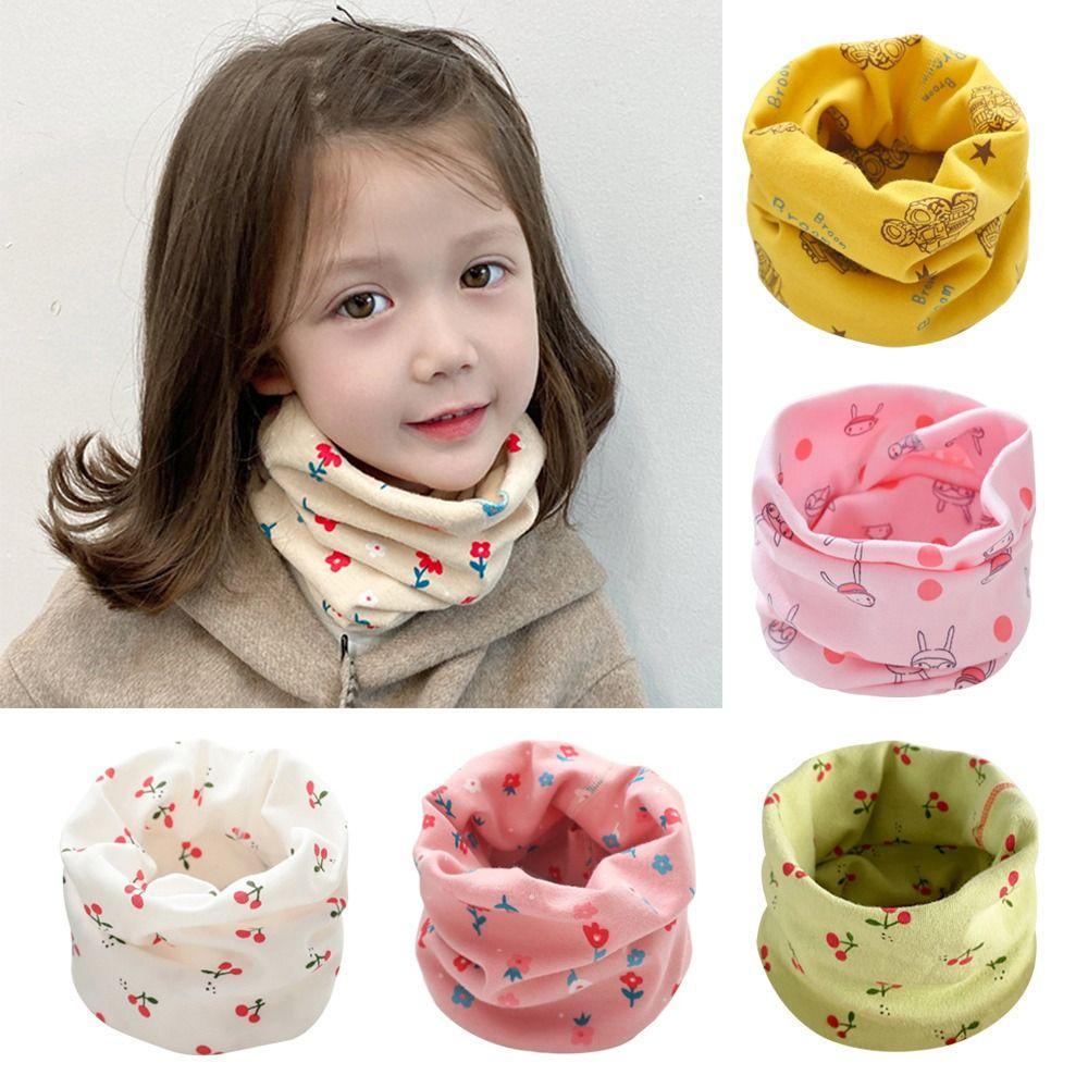 1-16 Years Old Elastic Kids Winter Scarf Cotton Neckerchief Knitted Scarves  for Baby Boys Girls