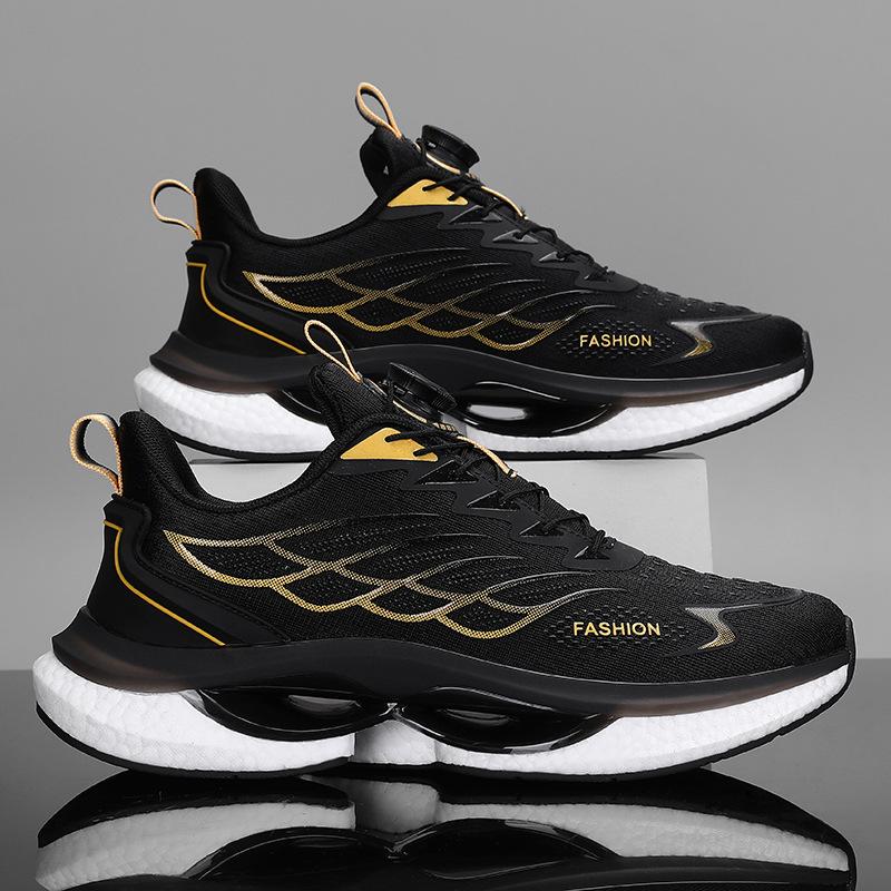 Luxury Men Marathon Race Running Shoes 2025 Summer Elasticity Damping Sneakers Carbon Plate Air-cushion Sports Shoes 45