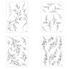 Long Lasting Black Flower Tattoo Stickers Waterproof Sketch Style Stickers  Neck Shoulder Arm