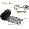 Black 2x4m Plastic Anti-Cat Spike Mat for Balcony and Garden Cat Deterrent.