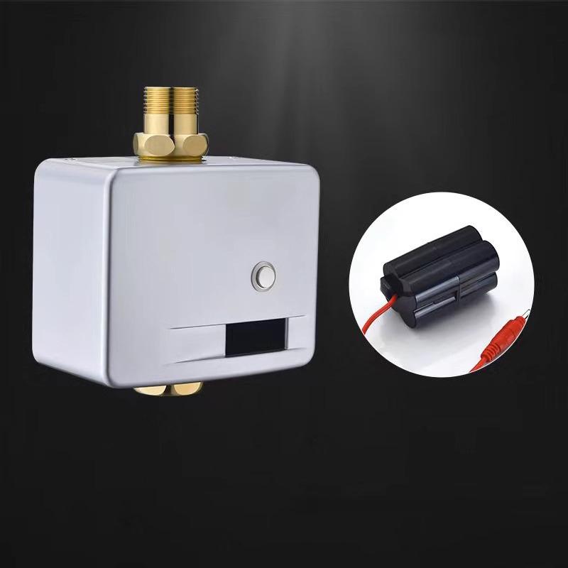 HLK DC Induction Brass Solenoid Valve Automatic Touchless Sensor for Hotel Toilet Flush Valve Water Saving Modern Design