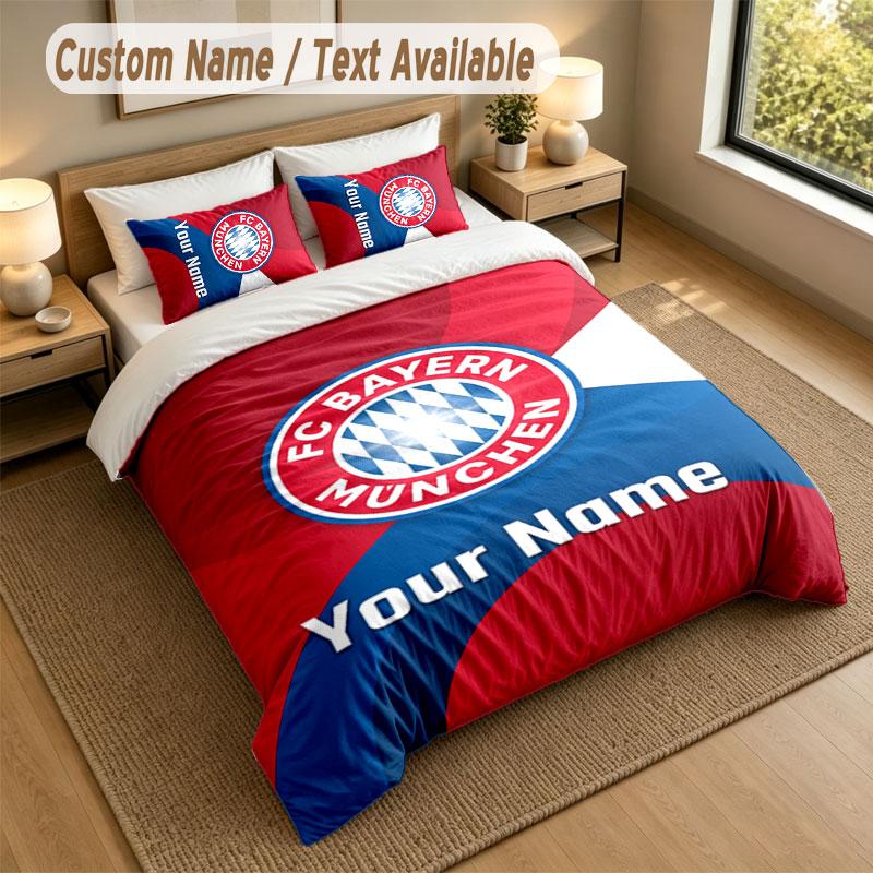 Bedding Set 1 Duvet Cover 2 Pillowcases Bayern Munich Print Soft Bed Linen Bedroom Decor