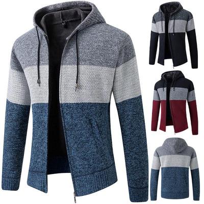 Pull en Maille à Capuche pour Homme - Doublure Velours Douillette, Épais, Chaud & Décontracté Coupe Ample pour l'Automne/Hiver